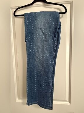 Cato Limited Edition Rhinestone Jeans 16W High Rise Stretch Denim Sparkle